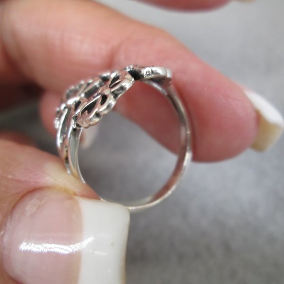 Sterling Silver BUTTERFLY Ring> triple Butterflies ring,925 sterling ring,925 - Picture 2 of 5